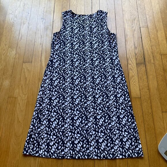 Jude Connally Size M Navy & White Abstract Print Sleeveless Tank Shift Dress - Picture 9 of 11